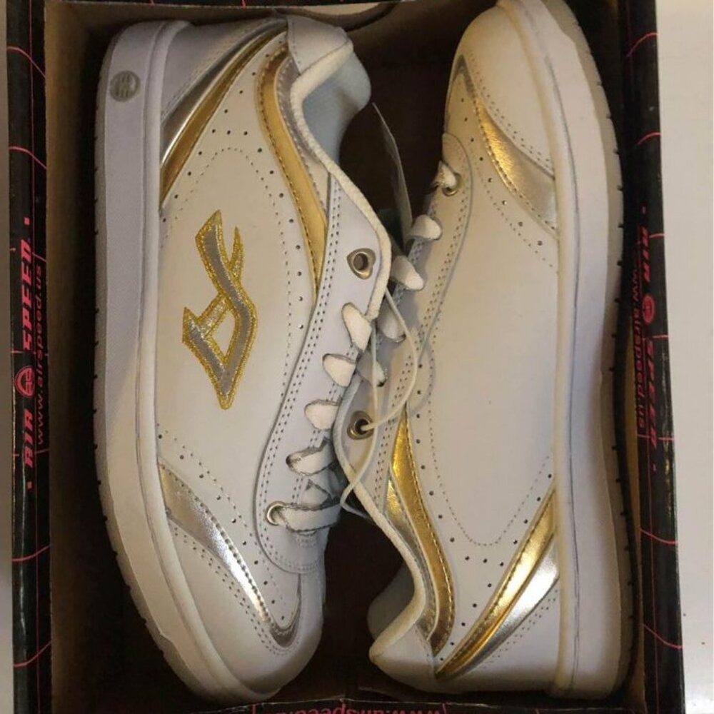 White Gold and Silver Diva Sneakers